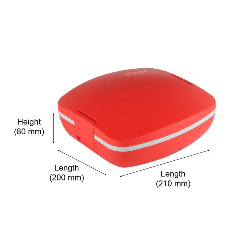 Jaypee Plus Power Meal Electric Lunch Box, Stainless Steel, Pack of 2, Red