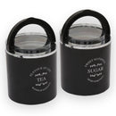 Jaypee Plus Classique Kitchen Container Set, Tea & Sugar, Pack of 2, Black