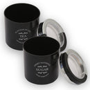 Jaypee Plus Classique Kitchen Container Set, Tea & Sugar, Pack of 2, Black