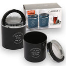 Jaypee Plus Classique Kitchen Container Set, Tea & Sugar, Pack of 2, Black