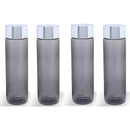 Jaypee Plus Water Bottle, 1 Litre, Plastic, for Fridge, Set of 4, Black
