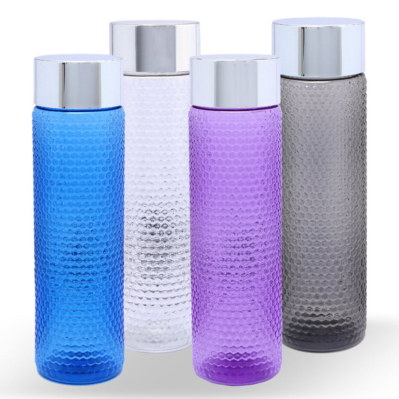 Jaypee Plus Water Bottle, 1ltr, Plastic for Fridge, Set of 4, Multicolor