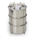 Jaypee Plus Hottline Electric Lunch Box, Electric, 3-compartment, Stainless Steel, Maroon