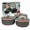 Jaypee Plus Casserole MicroSmart, Stainless Steel, Set of 3, Brown