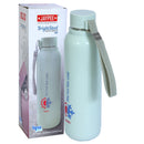 Jaypee BrightSteel Steel Water Bottle, Insulated, Hot & Cold, 700ml, Olive Green