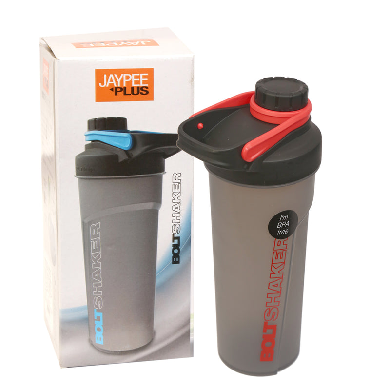 Jaypee Plus Bolt Shaker, with Wire Blending Ball, Plastic, 700ml, Grey Red