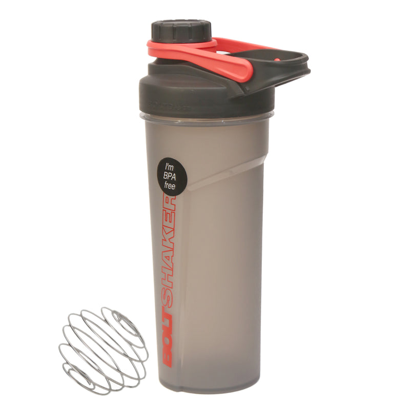 Jaypee Plus Bolt Shaker, with Wire Blending Ball, Plastic, 700ml, Grey Red