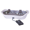 Jaypee Plus Electric Stainless Steel Casserole, E-warmer, Set of 2, Ivory, 1150 ml