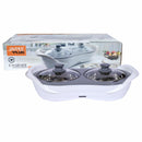 Jaypee Plus Electric Stainless Steel Casserole, E-warmer, Set of 2, White, 1150ml