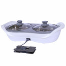 Jaypee Plus Electric Stainless Steel Casserole, E-warmer, Set of 2, White, 1150ml