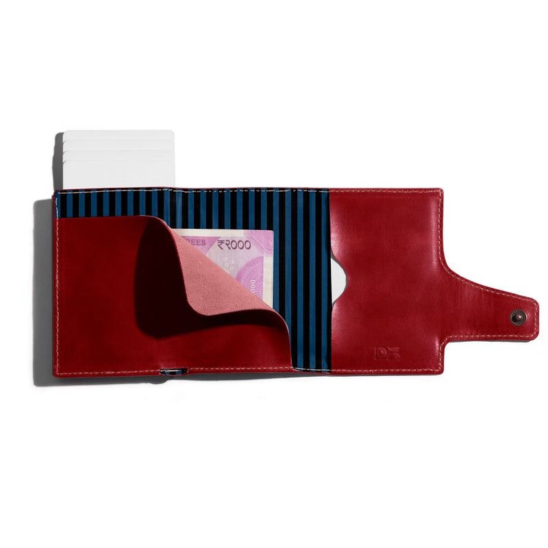 Keeper RFID Wallet, Tri-Fold, Scarlet Red