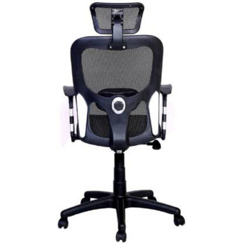 Parin Fabric Office Chair, with Adjustable Seat, Head Support, Black