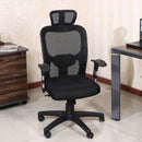Parin Fabric Office Chair, with Adjustable Seat, Head Support, Black
