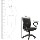 Parin Ergonomic Fabric Office Chair with Armrest, Swivel Adjustable Seat, Black
