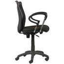Parin Ergonomic Fabric Office Chair with Armrest, Swivel Adjustable Seat, Black