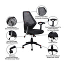 Parin Venus Ergonomic Chair, Black, RCH-9666-2 PCS - 1