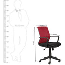 Parin Ergonomic Chair with Adjustable Seat, Awivel, Armrest, White & Beige