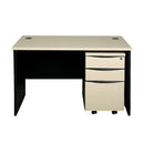 Parin Brisbane Office Table, with Mobile Pedestal, Three Drawers, Maple Finish, OT 909 - 1200