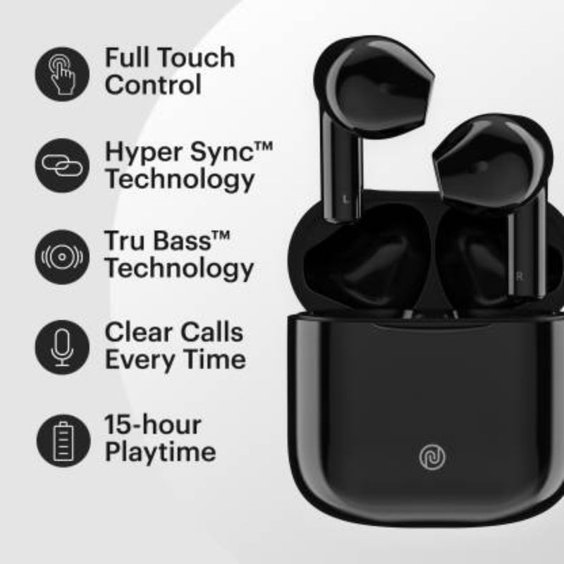 Noise Air Buds Mini Truly Wireless Bluetooth Headset  (Jet Black, True Wireless)