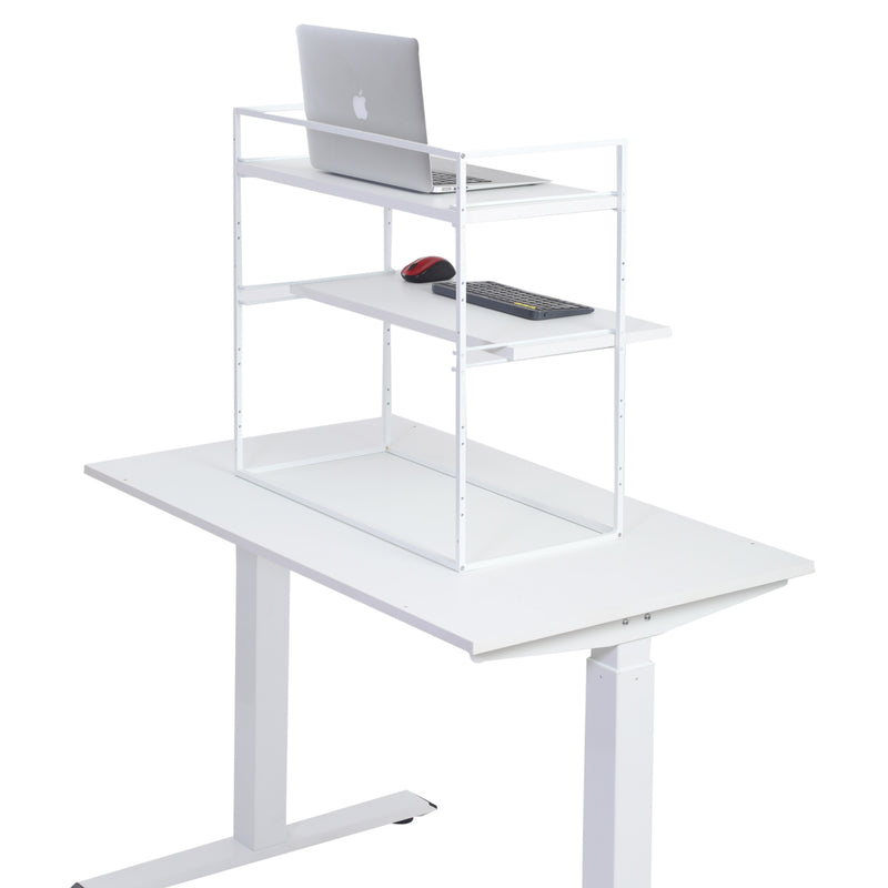 Fitizen Zen Height Adjustable Table, White & White FITI-150-WW