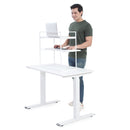 Fitizen Zen Height Adjustable Table, White & White FITI-150-WW