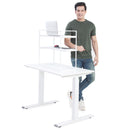Fitizen Zen Height Adjustable Table, White & White FITI-150-WW