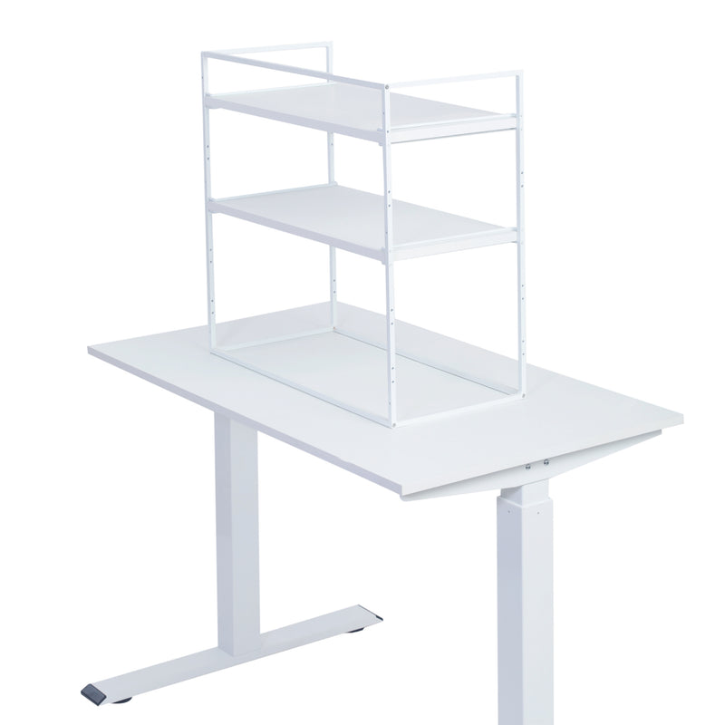 Fitizen Zen Height Adjustable Table, White & White FITI-150-WW