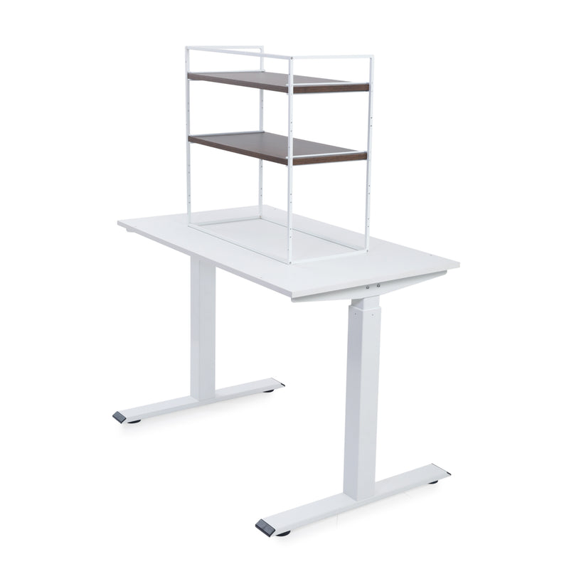 Fitizen Zen Height Adjustable Table, White & Brown FITI-150-WB