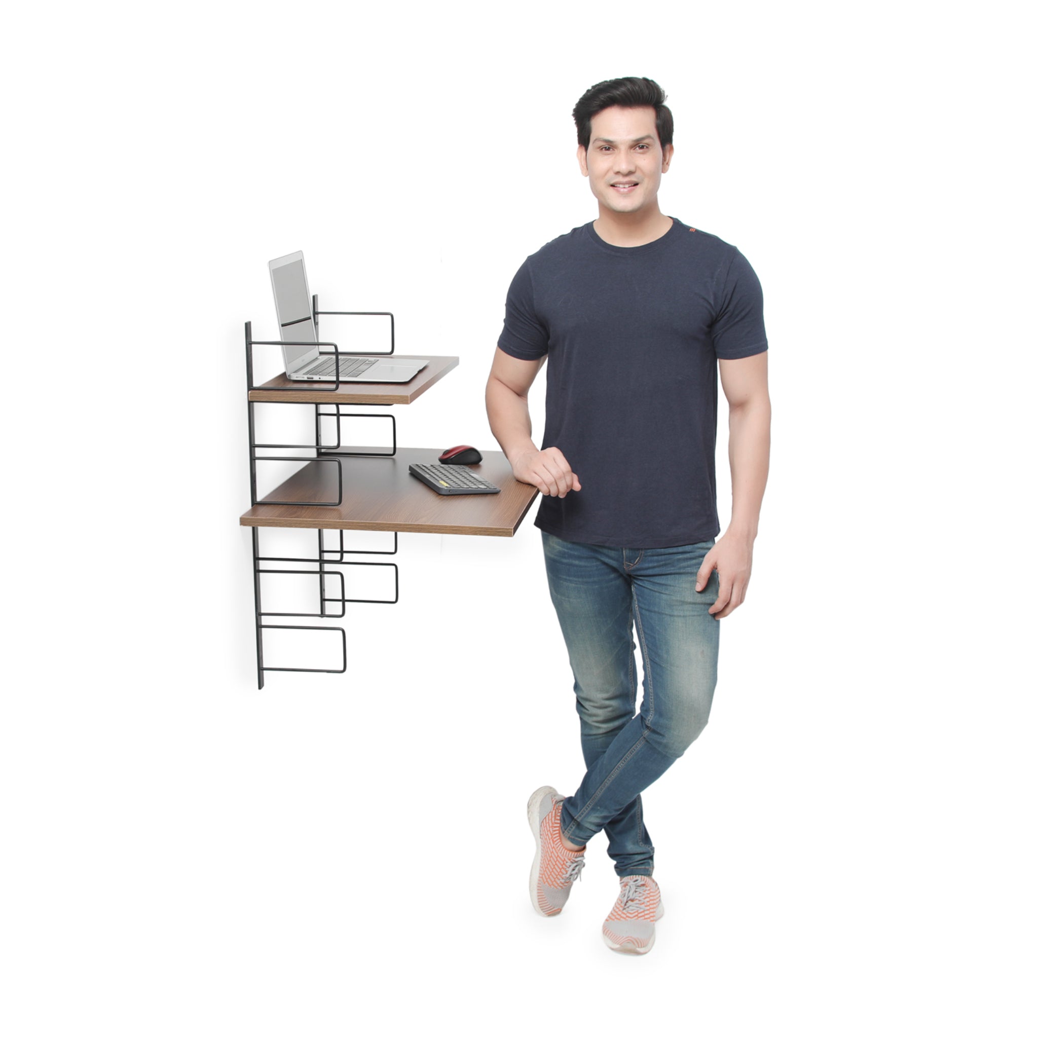 Fitizen Zen Height Adjustable Rack, Black & White FITI-153-BW