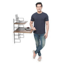 Fitizen Zen Height Adjustable Rack, White & Brown FITI-153-WB