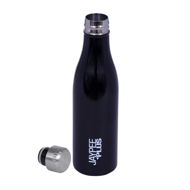 Jaypee Plus Sierra 750 Stainless Steel Water Bottle, 750 ml, Black
