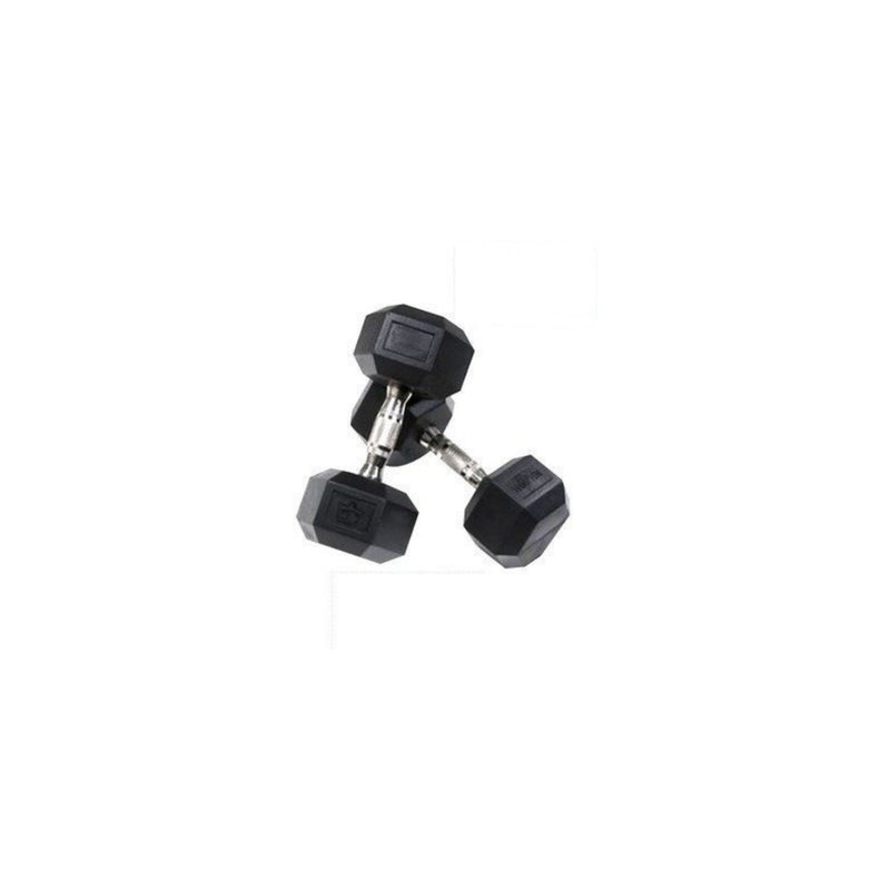 FITIZEN HEAXAGONAL RUBBER COATED DUMBBELL 5KG SET FITI-168  SET - 1