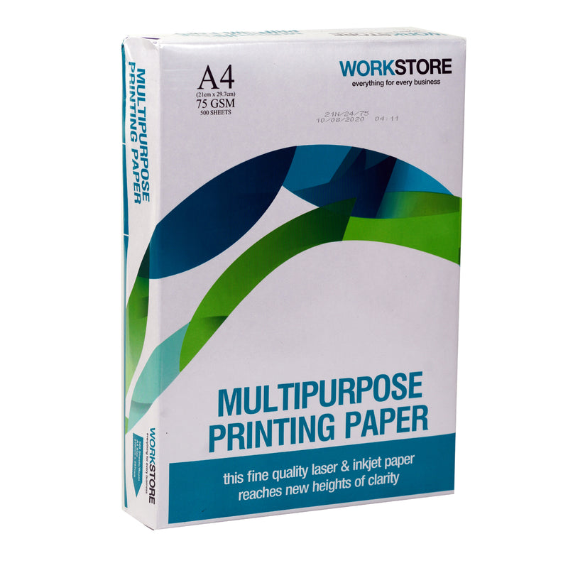 Multi Purpose Printing Paper,  75 GSM, A4, 500 Sheets/Ream