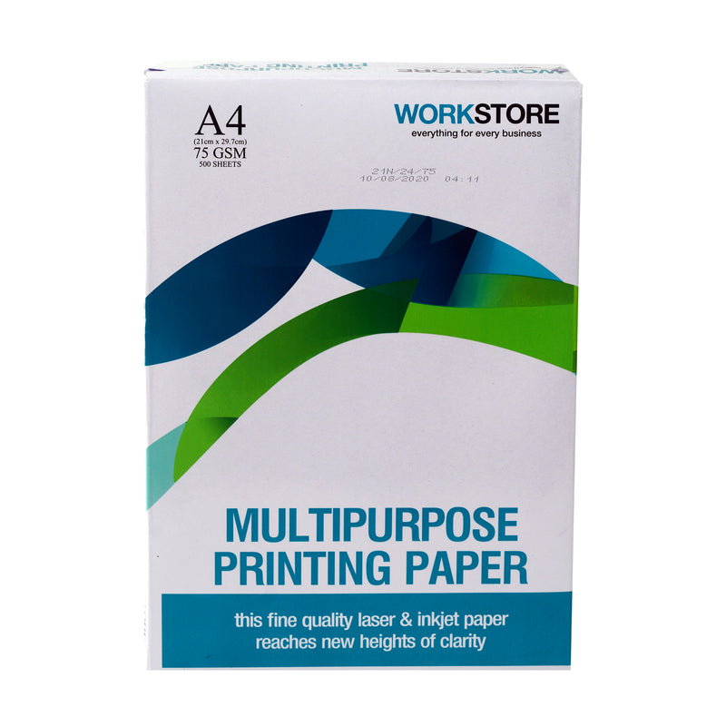 Multi Purpose Printing Paper,  75 GSM, A4, 500 Sheets/Ream
