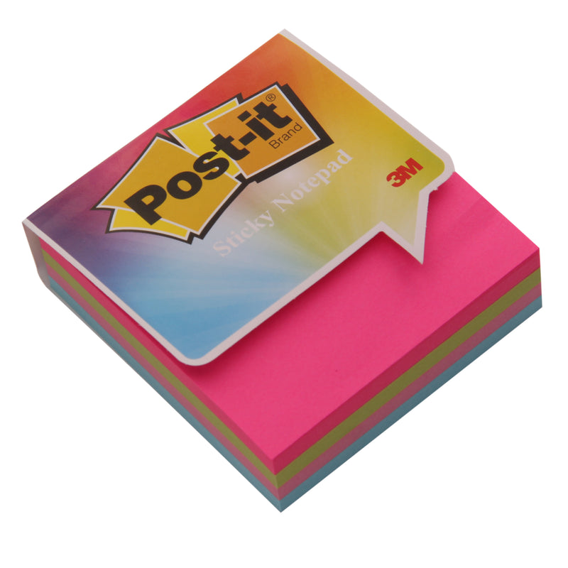 3M Post It Notes, Cube shaped, 4 colours, 200 sheets