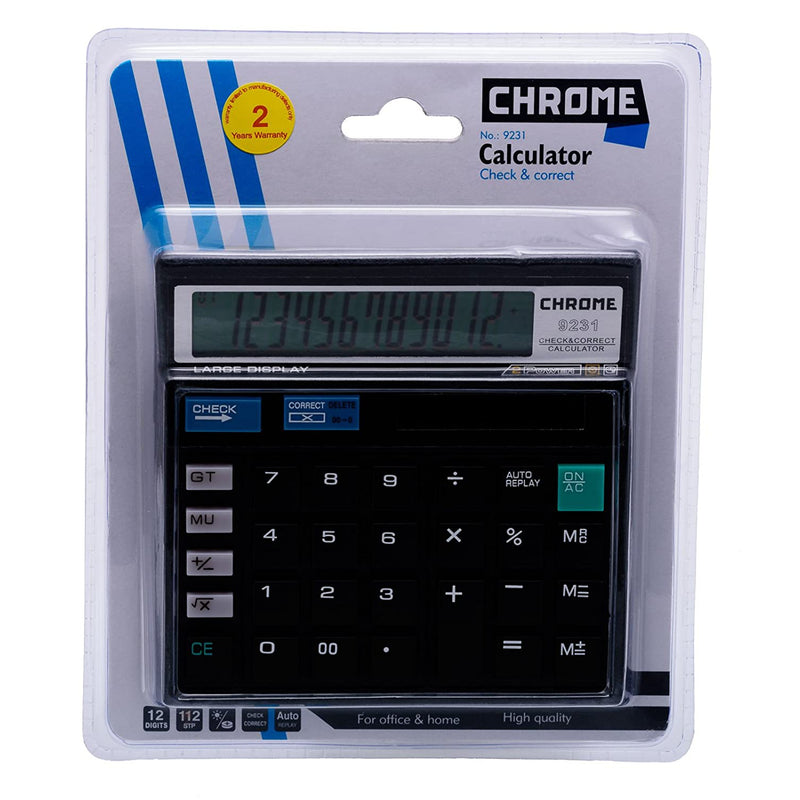 Chrome Standard 12 digit calculator - 9231B