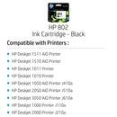 HP 802, Ink Cartridge, Black, CH563ZZ
