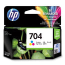 HP 704 Inkjet Ink Cartridge, Tri-color, CN693AA