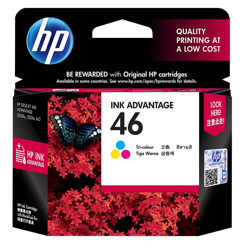 HP 46 Ink Cartridge, Tri-color, CZ638AA