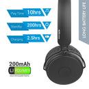 Portronics Muffs M Bluetooth Headphones With Immersive Stereo Sound, Hands Free Mic & AUX Port